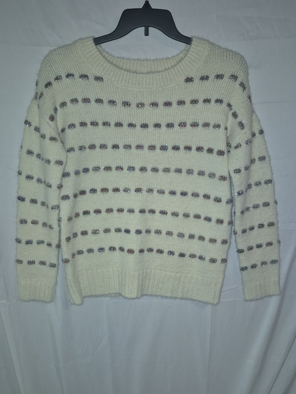 LOFT Outlet Striped Dash Knit Long Sleeve Sweater